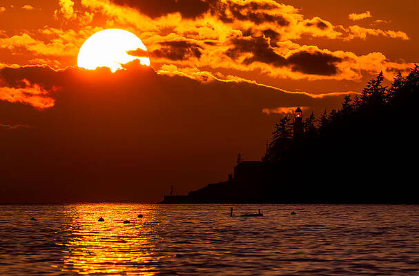 Wall Art - Photograph - Sunset over Point Atkinson Lighthouse by Alexis Birkill