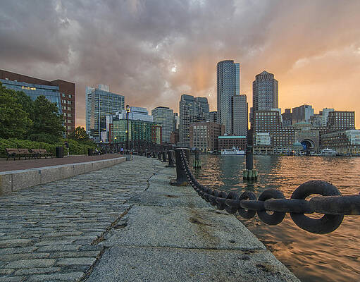 Sunset Rowes Wharf Boston MA by Linda Szabo Sunset Rowes Wharf Boston MA by Linda Szabo
