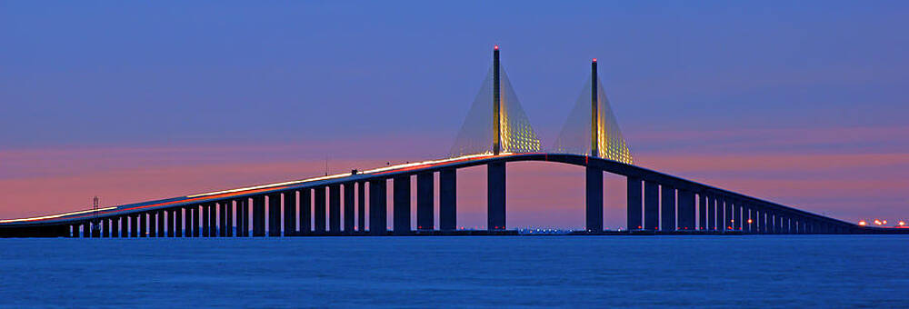 Sunshine Skyway at Dusk II by Daniel Woodrum Sunshine Skyway at Dusk II by Daniel Woodrum