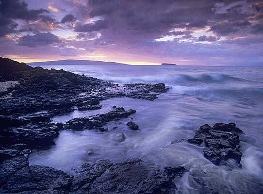 Wall Art - Photograph - Surf Crashing On Lava Rocks Molokini by Tim Fitzharris