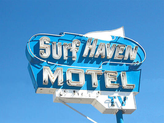 Surf Haven Motel Sign by John Castell Surf Haven Motel Sign by John Castell