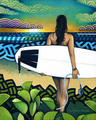 Surfer Chick Canvas Prints & Wall Art for Sale - Fine Art America