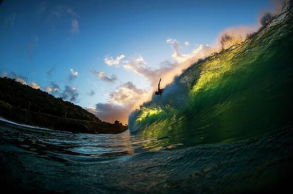 Wall Art - Photograph - Surfer Caught In The Lip Of A Wave by Dylan Lucas Gordon