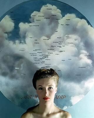 Wall Art - Photograph - Susan Shaw In Front Of An Azimuthal Map by John Rawlings