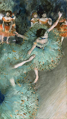 Swaying Dancer .Dancer in Green Print by Edgar Degas