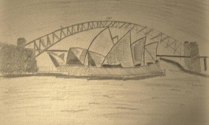 File:Copy of a sketch of Sydney Harbour Bridge (5207836954).jpg - Wikimedia  Commons