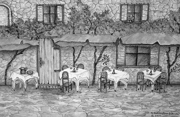 Table for Three Black and White by Ashley Goforth Table for Three Black and White by Ashley Goforth