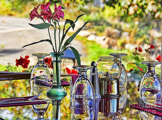 Wall Art - Photograph - Table Setting Reflections Signed by Jack Schultz