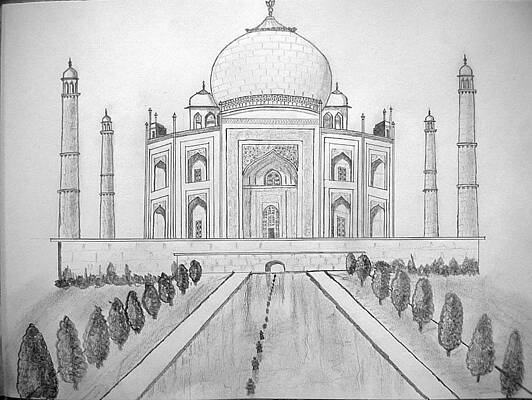 Taj Mahal Drawings Fine Art America