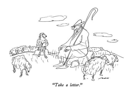 Wall Art - Drawing - Take A Letter by Al Ross