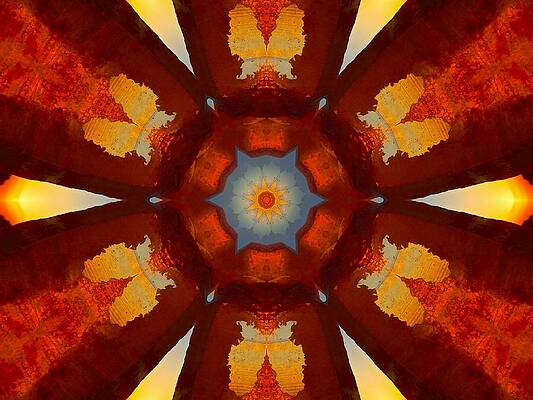 Tangerine Sunset Crystal Mandala by Diane Lynn Hix Tangerine Sunset Crystal Mandala by Diane Lynn Hix