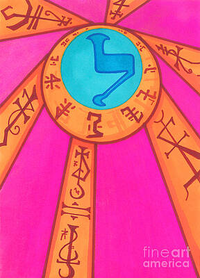 Wall Art - Drawing - Tarot Card - Eclipse  by Joey Gonzalez