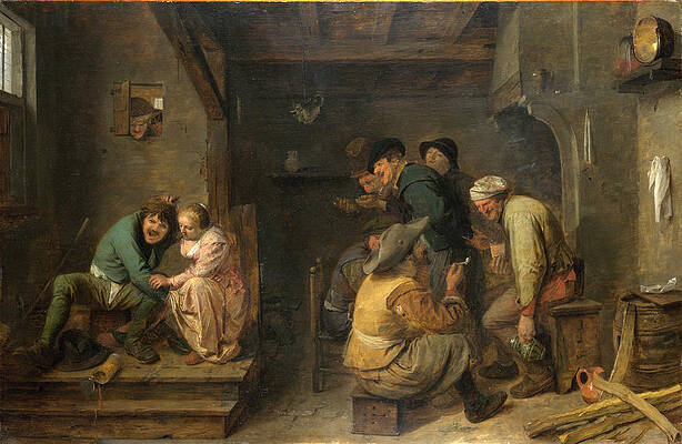 Tavern Scene Print by Adriaen Brouwer