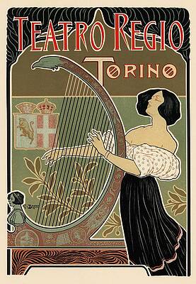 Vintage Teatro Regio Poster Wall Art