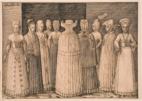 Ten Women from Stralsund Print by Melchior Lorck