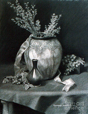 Terra Cotta Urn and Grapes by Rosemarie Morelli Terra Cotta Urn and Grapes by Rosemarie Morelli