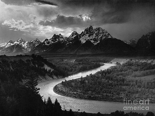 Wall Art - Photograph - Tetons Snake River by Ansel Adams