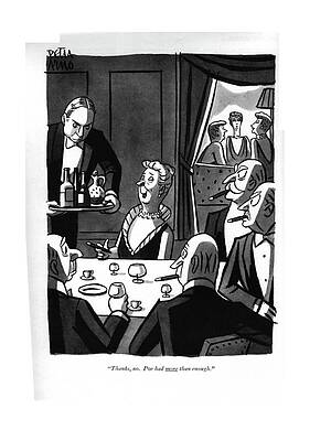 Wall Art - Drawing - I've Had More Than Enough by Peter Arno