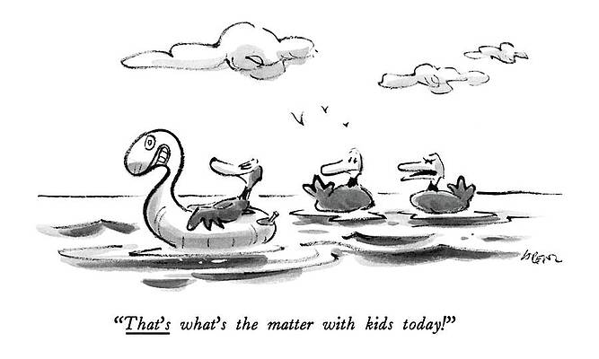 Wall Art - Drawing - That's What's The Matter With Kids Today! by Lee Lorenz