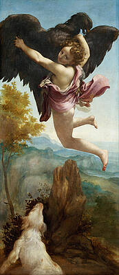 The Abduction Of Ganymede Print by Correggio