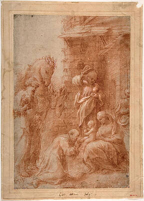 The Adoration Of The Magi Print by Correggio