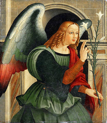 The Annunciate Angel Print by Vincenzo Pagani