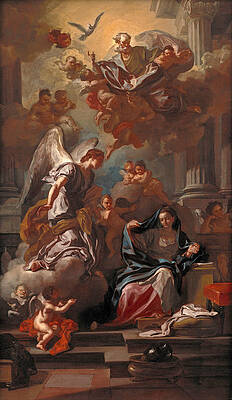 The Annunciation Print by Francesco Solimena