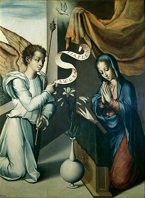 The Annunciation Print by Luis de Morales