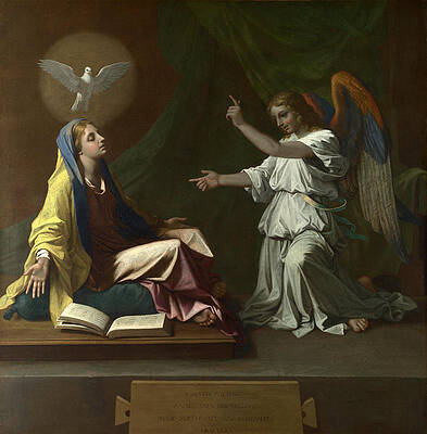 The Annunciation Print by Nicolas Poussin