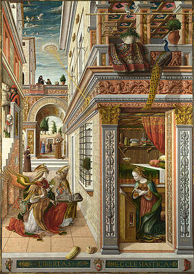 The Annunciation with Saint Emidius Print by Carlo Crivelli