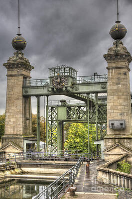 Wall Art - Photograph - The Art Nouveau Ships Elevator - Portal view by Heiko Koehrer-Wagner
