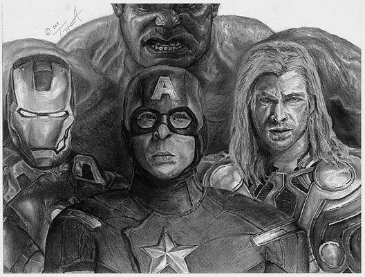 ArtStation  The Avengers Rough sketch by amit kumar artist