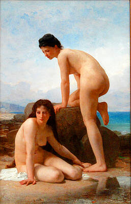 The Bathers Print by William-Adolphe Bouguereau