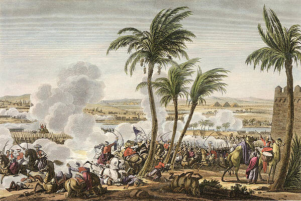 Wall Art - Drawing - The Battle Of The Pyramids, 3 by Jacques Francois Joseph Swebach
