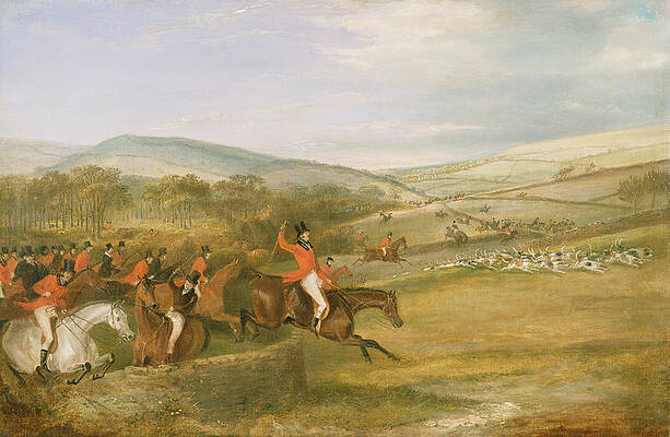 Wall Art - Painting - The Berkeley Hunt, Full Cry, 1842 by Francis Calcraft Turner