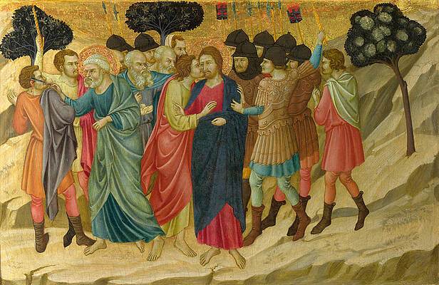 The Betrayal of Christ Print by Ugolino di Nerio