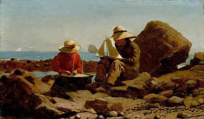 The Boat Builders Print by Winslow Homer