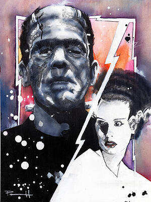 Wall Art - Painting - The Bride of Frankenstein by Sean Parnell