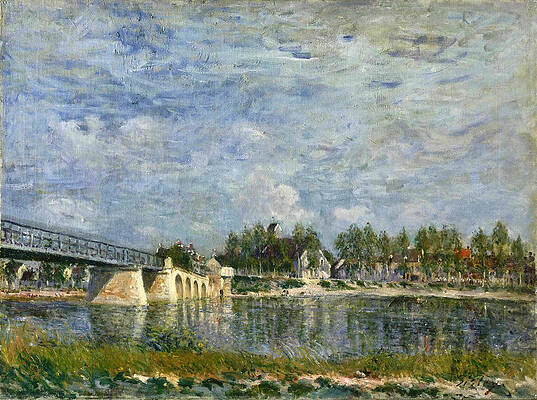 The Bridge at Saint-Mammes Print by Alfred Sisley