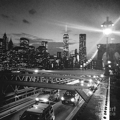 The Brooklyn Bridge in Black and White by Christy Gendalia The Brooklyn Bridge in Black and White by Christy Gendalia