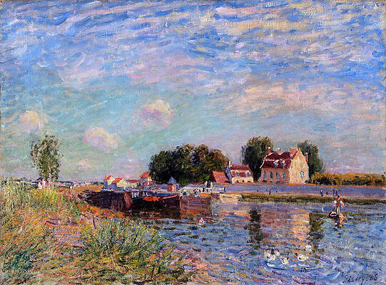 The Canal at Saint-Mammes Print by Alfred Sisley