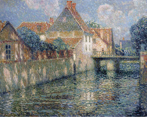 The Channel in Spring Print by Henri Le Sidaner