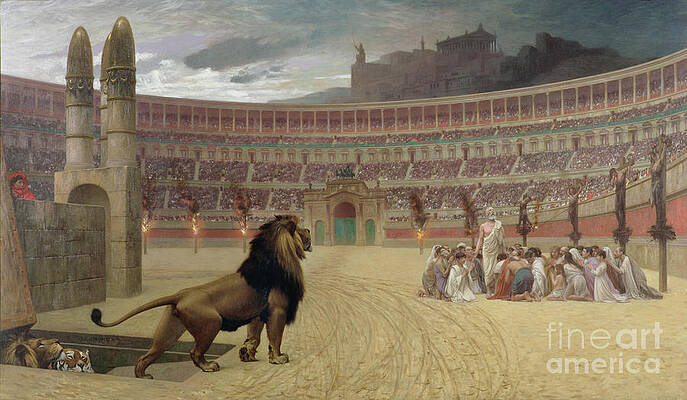 Wall Art - Painting - The Christian Martyrs Last Prayer by Jean Leon Gerome