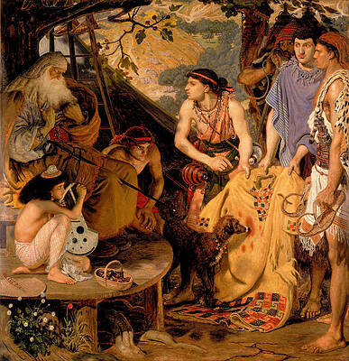 The Coat of Many Colours Print by Ford Madox Brown