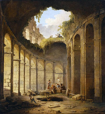 The Colosseum in Rome Print by Hubert Robert