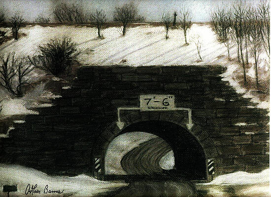 The Culvert Tunnel in Snow by Arthur Barnes The Culvert Tunnel in Snow by Arthur Barnes