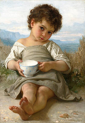 The Cup of Milk Print by William-Adolphe Bouguereau