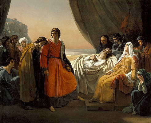 The Death of Saint Louis Print by Ary Scheffer