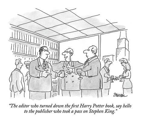Wall Art - Drawing - The Editor Who Turned Down The First Harry Potter by Jack Ziegler