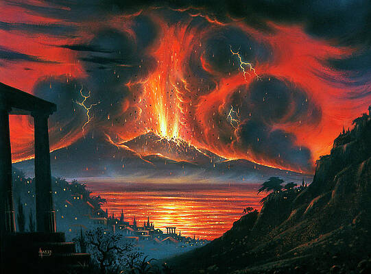 Wall Art - Photograph - The Eruption Of Vesuvius Occurred On Ad79 by Science Photo Library